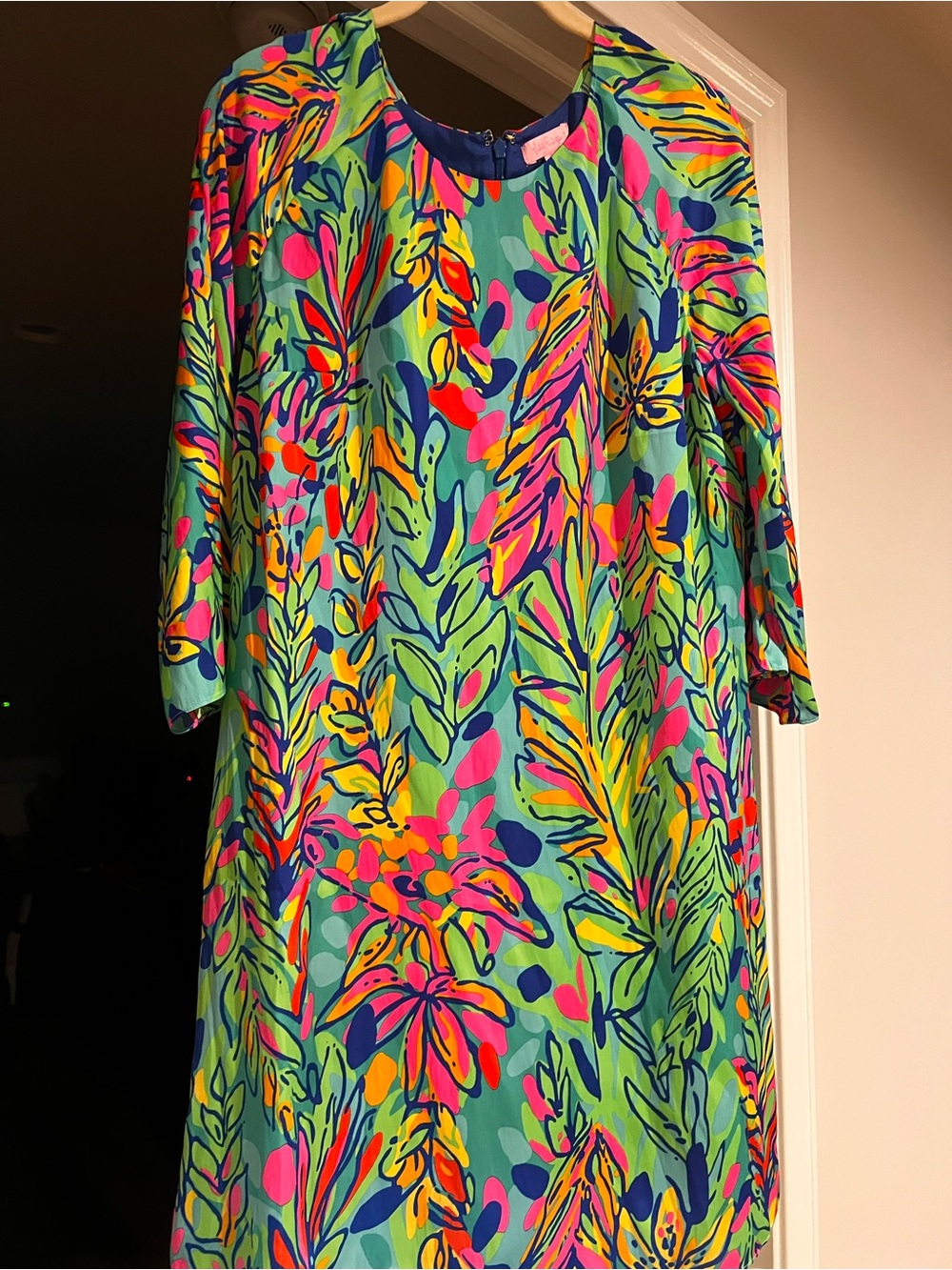 Lilly Pulitzer Tropical Floral Silk Shift Dress